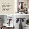 Umbra Flip Wall-Mounted Coat Rack with 8 Hooks  Modern, Space-Saving Storage for Hats, Jackets, Bags, Entryway, Mudroom, Closet, Bathroom, Bedroom  Black view 4