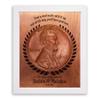 7 Year Anniversary Find a Penny Good Luck Personalized Faux Copper 7th Anniversary Date Gift Wall #1467, view 3