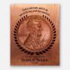 7 Year Anniversary Find a Penny Good Luck Personalized Faux Copper 7th Anniversary Date Gift Wall #1467, view 4