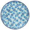 Polmedia Polish Pottery Dinner Plate UNIKAT - Floating Flowers Pattern Handmade in Boleslawiec Poland by Ceramika Artystyczna + Certificate of Authenticity view 1