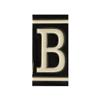 4.3' x 2.2' 11cm x 5.5cm Spanish Back Classic Hand-Painted Number Tiles & Optional Metal Frames (Black Letter B Tile) view 1