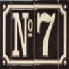 4.3' x 2.2' 11cm x 5.5cm Spanish Back Classic Hand-Painted Number Tiles & Optional Metal Frames (Black Letter B Tile) view 3