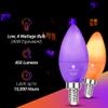 6 Pack BlueX LED Orange Light Bulb - 4W (40Watt Equivalent) - E12 Base Orange LED Bulb, Party Decoration, Porch, Home Lighting, Holiday Lighting, Chandelier Light Bulbs, Candelabra Bulbs view 3