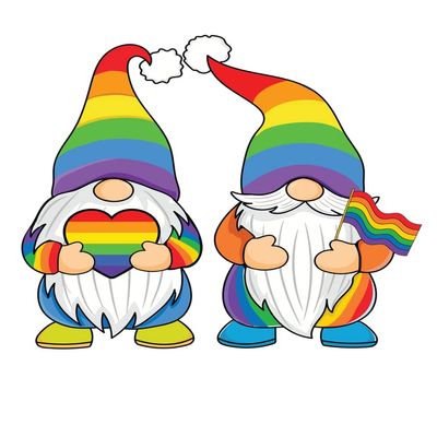 Rainbow Color Gnomes | LGBT Sticker |Great Gift Idea|Single |5 Inch Magnet | Made in The USA | Car Auto Tool Box Refrigerator Magnet|S10334