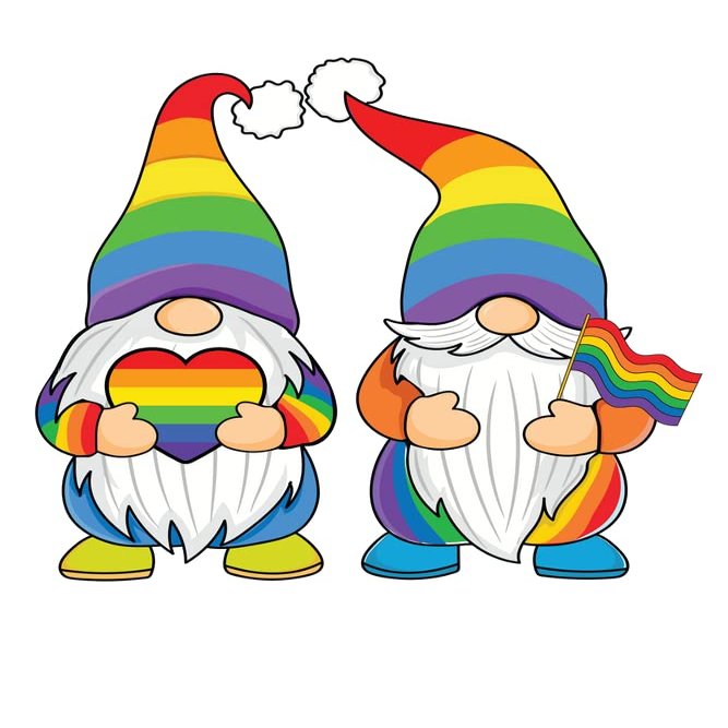 Rainbow Color Gnomes | LGBT Sticker |Great Gift Idea|Single |5 Inch Magnet | Made in The USA | Car Auto Tool Box Refrigerator Magnet|S10334