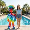 63" Giant Alien INFLATE (Vinyl) Galaxy/Rainbow/Tie Dye. Inflatable Huge Alien Figures on Hang Tag. (63" Giant TIE DYE Alien INFLATE (2 Pack)) view 2