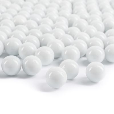Galashield Glass Marbles Vase Filler Round Beads 5lb, 400 White Stones
