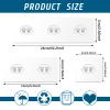 12 Pack Adhesive Hooks Sticker Strong Waterproof Adhesive Wall Hooks for Shower Caddy Clinging Replacement Clear No Drilling (Assorted Hook) view 2