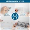 12 Pack Adhesive Hooks Sticker Strong Waterproof Adhesive Wall Hooks for Shower Caddy Clinging Replacement Clear No Drilling (Assorted Hook) view 4