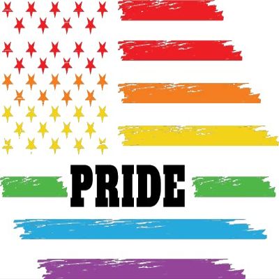 Pride| American Flag LGBT Colored | LGBT Sticker |Great Gift Idea|Single |5 Inch Magnet | Made in The USA | Car Auto Tool Box Refrigerator Magnet|S10327