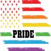 Pride| American Flag LGBT Colored | LGBT Sticker |Great Gift Idea|Single |5 Inch Magnet | Made in The USA | Car Auto Tool Box Refrigerator Magnet|S10327 view 1