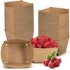 IDL Packaging Pint Berry Basket, Brown (Pack of 100) - Strong and Food-Safe Cardboard Containers for Freezing or Storing Small Fruits - Perfect Farmers Market Supplies view 1