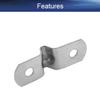 Heyiarbeit 5mm(0.2") Rigid Pipe Strap, 2 Holes Tube Straps 304 Stainless Steel Tension Tube Clip Clamp Silver Tone 20PCS view 3