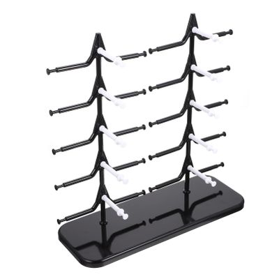 Cabilock Eyeglasses Sunglasses Storage Display Stand: Sunglasses Holder Organizer Eyeglasses Show Rack Plastic Sunglass Glass Rack Frame Glasses Display Stand Holder 10 Pairs