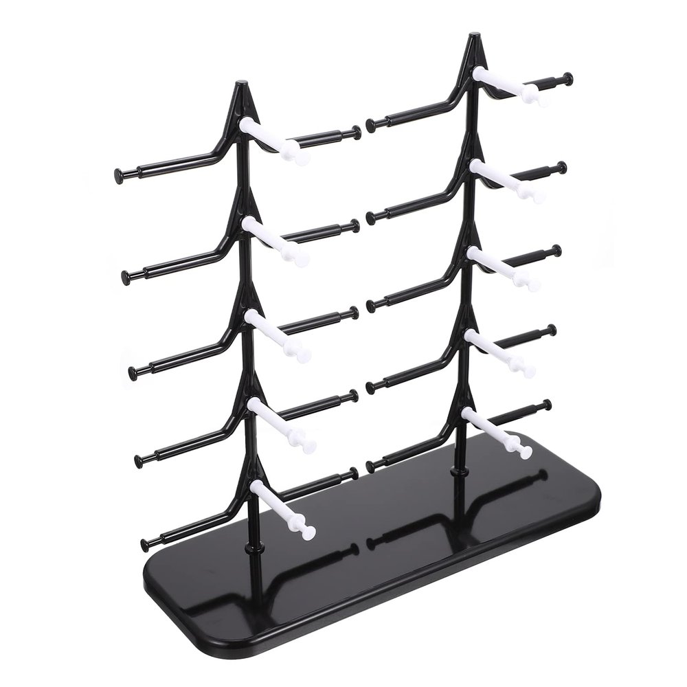 Cabilock Eyeglasses Sunglasses Storage Display Stand: Sunglasses Holder Organizer Eyeglasses Show Rack Plastic Sunglass Glass Rack Frame Glasses Display Stand Holder 10 Pairs
