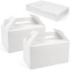 LotFancy Gable Boxes for Party Favor, 9.5 x 5 x 5 Inches, 25 Pack, Large Treat Box with Handles, White Gift Boxes, Goodie Box for Birthday, Wedding, Baby Shower, Lunch view 1