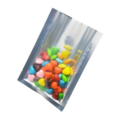 MITOB Silver Aluminum Foil Pouch Heat Seal Front Window Plastic Mini Open Top Flat Vacuum Packaging Mylar Bag Food Small Sample Mylar Storage with Tear Notch (200, 11x16cm (4.3x6.3 inch))