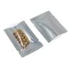 MITOB Silver Aluminum Foil Pouch Heat Seal Front Window Plastic Mini Open Top Flat Vacuum Packaging Mylar Bag Food Small Sample Mylar Storage with Tear Notch (200, 11x16cm (4.3x6.3 inch)) view 2