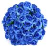 Yinsun 50pcs Mini Blue Roses, 1.57" Silk Artificial Flower Heads view 1