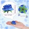 Yinsun 50pcs Mini Blue Roses, 1.57" Silk Artificial Flower Heads view 2