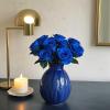 Yinsun 50pcs Mini Blue Roses, 1.57" Silk Artificial Flower Heads view 3