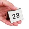 WEJUANR Table Numbers Stainless Steel, 1-25/50/100 Double Side Table Number Cards, Restaurant Seating Metal Stackable Table Numbers, Wedding Anniversary Events Party Supplies (Size : 1 to 50) view 4
