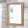 AAZZKANG Rustic Mirror for Wall with Rectangle Wood Framed Decorative Hanging Mirrorrs Large 20"x16"for Bedroom Bathroom Living Room Dressing Room view 2