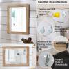 AAZZKANG Rustic Mirror for Wall with Rectangle Wood Framed Decorative Hanging Mirrorrs Large 20"x16"for Bedroom Bathroom Living Room Dressing Room view 3