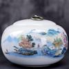 5.1inch Ceramic Landscape Pattern Tea Jar Ceramic Sealed Tea Caddy Storage Box Tea Set view 1