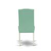 East West Furniture V-Style 7 Pieces Wooden Dining Set in White/Pond Green view 3