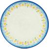 Polmedia Polish Pottery Dinner Plate - Snow Bliss Pattern Handmade in Boleslawiec Poland by Ceramika Artystyczna + Certificate of Authenticity view 1