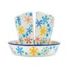 Polmedia Polish Pottery Salt and Pepper Set UNIKAT - Vintage Snow Fall Pattern Handmade in Boleslawiec Poland by Ceramika Artystyczna + Certificate of Authenticity view 3