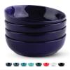 KooK Pasta Bowl, Salad Bowls, Soup, Serving Bowls, Ceramic, Large Capacity, Microwave & Dishwasher Safe, Set of 4, 40 Oz, (Cobalt) view 1