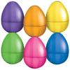 Vibrant Multicolor Fillable Eggs - 4" (6 Count) - Perfect for Easter & Party Surprises view 1
