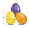 Vibrant Multicolor Fillable Eggs - 4" (6 Count) - Perfect for Easter & Party Surprises view 2