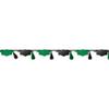 Green & Black Grad CapTassel Banner - 12' x 6.3" (Pack Of 1) - Premium Glitter Paper & Foil - Perfect For Graduation Celebrations view 1