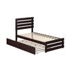 AFI Oxford Twin Size Platform Bed with Footboard & Twin Trundle in Espresso view 1