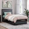 AFI Oxford Twin Size Platform Bed with Footboard & Twin Trundle in Espresso view 2