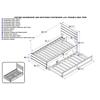 AFI Oxford Twin Size Platform Bed with Footboard & Twin Trundle in Espresso view 3