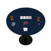 Feltectors Felt Card Game Table Cover for Poker, Mahjong, Domino,Bridge and Board Game, Elastic Fitted Tablecloth for 60 to 72 Inch Round, Blue view 1
