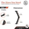 4 Pack - 6" Metal Corner Bracket for Furniture - Black - Handmade Decorative Corner Braces - Rustic Metal Corner Brackets for Tables, Desks, Shelves, Boxes and Chests - The Byzantium Series view 2