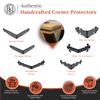 4 Pack - 6" Metal Corner Bracket for Furniture - Black - Handmade Decorative Corner Braces - Rustic Metal Corner Brackets for Tables, Desks, Shelves, Boxes and Chests - The Byzantium Series view 4