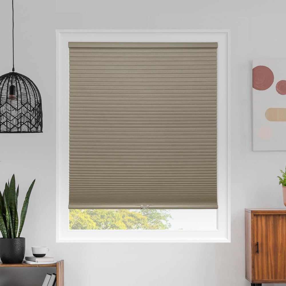 CHICOLOGY Cellular Shades, Window Blinds Cordless, Blinds for Windows, Window Shades for Home, Window Coverings, Cellular Blinds, Door Blinds, Montana Latte (Blackout), 59.5" W X 64" H