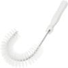 SPARTA Plastic Hook Dusting Brush, Clean-In-Place, Galvanized Wire with Threaded Hole for Dusting Surface of Curved Drains and Pipes, 11.5 Inch Length, White view 1