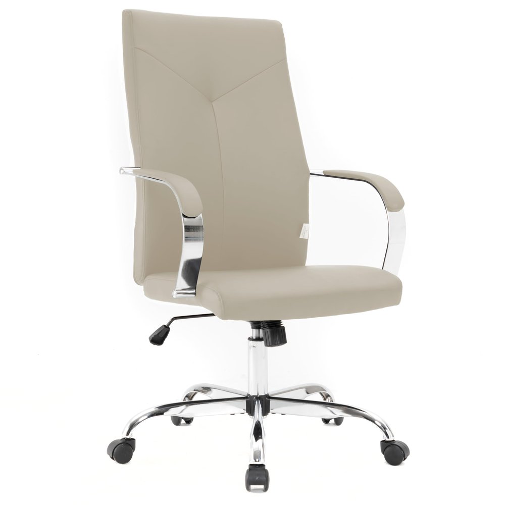 LeisureMod Sonora Modern Conference High Back Leather Ergonomic Executive Office Chair with Adjustable Height & Swivel for Home and Office Room