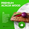 16.75 Inch Large Thick Premium End Grain Acacia Wood Cutting Board chopping block with Non-Slip Feet and Juice Groove 16.75 x 11.5 x 1.5 great gift idea for housewarming, charcuterie, cook or chef view 2