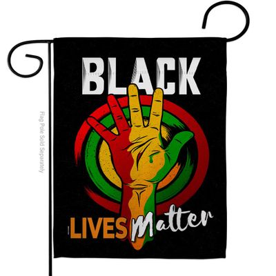 USA Decoration G170085-BO 13 x 18.5 in. Black Freedom Civil History Lives Matter Double-Sided Decorative Vertical Garden Flags - House Decoration Banner Yard Gift