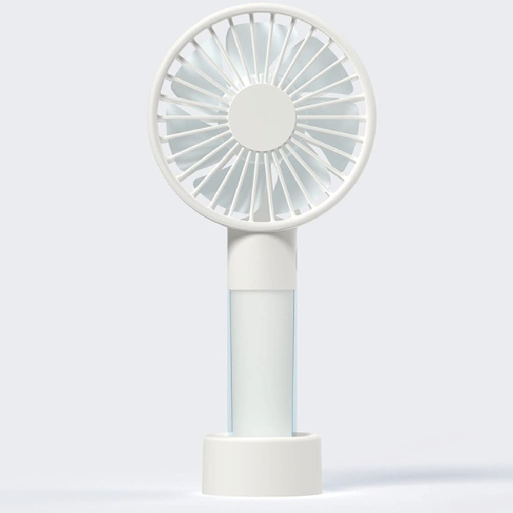 DFDFSFG Small Portable Handheld Fan,Mini Fan,Small Cooling Fan,3 Speeds Strong Wind,for Office, Hiking, Camping, Travel,Super Silent Strong Airflow (Color : White)
