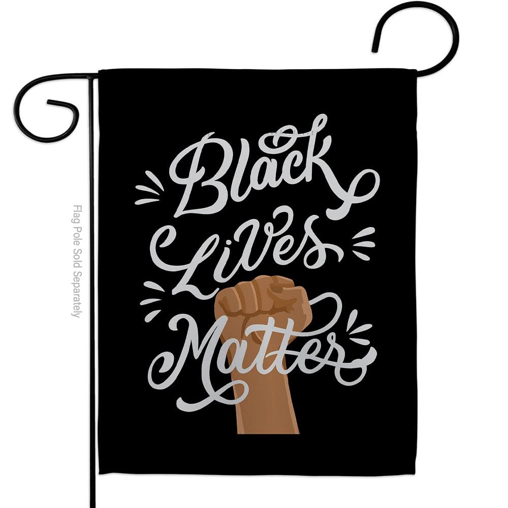 USA Decoration G170056-BO 13 x 18.5 in. Stop Racism Black History Lives Matter Double-Sided Decorative Vertical Garden Flags - House Decoration Banner Yard Gift