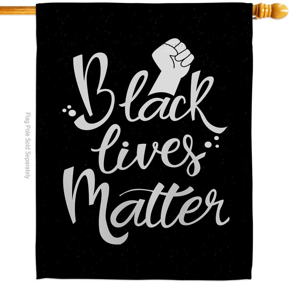 USA Decoration H170054-BO 28 x 40 in. BLM Solidarity Black History Lives Matter Double-Sided Decorative Vertical House Flags - Decoration Banner Garden Yard Gift